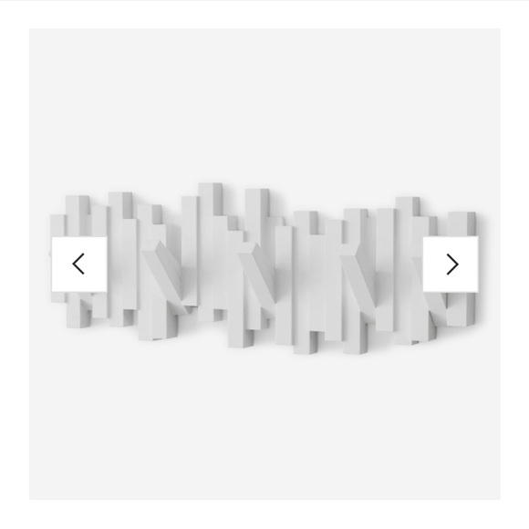 Brand New Umbra White Decorative Wall Mounted Sticks 5 Multi Hook - Picture 6 of 10